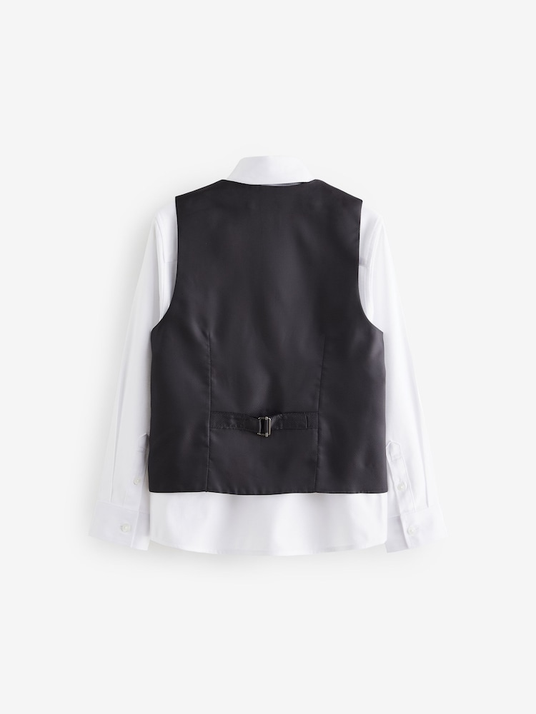 Grey /Ecru Check Waistcoat Set (12mths-16yrs) - Image 2 of 5