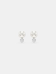 Swarovski Silver Tone Matrix Stud Earrings - Image 1 of 5