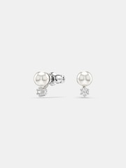 Swarovski Silver Tone Matrix Stud Earrings - Image 2 of 5