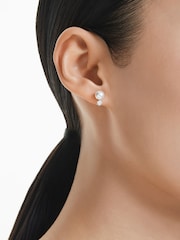 Swarovski Silver Tone Matrix Stud Earrings - Image 5 of 5