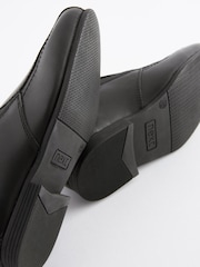 Schwarz - Elegante Lederslipper für die Schule - Bild 5 von 7