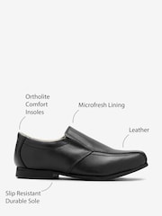 Schwarz - Elegante Lederslipper für die Schule - Bild 6 von 7