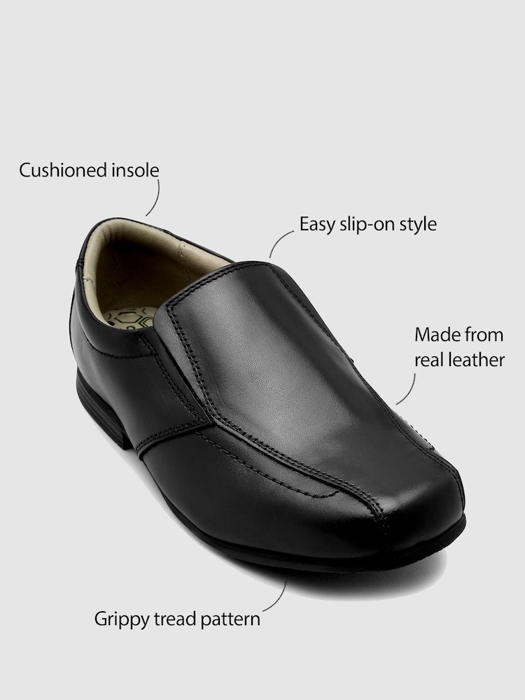 Schwarz - Elegante Lederslipper für die Schule - Bild 7 von 7 Schwarz - Elegante Lederslipper für die Schule - Bild 7 von 7