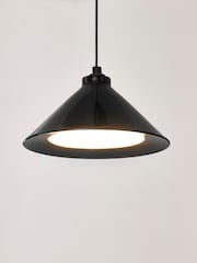 Jasper Conran London Black 3 Light Triangle Pendant Ceiling Light With Diffuser - Image 5 of 8