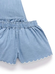 Purebaby Blue Chambray Top & Shorts Set - Image 5 of 5