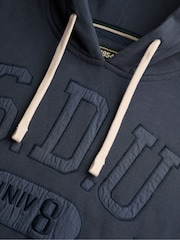 Superdry Blue Tonal Applique Hoodie - Image 7 of 7