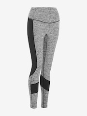 Grey Marl Next Active Sports Tummy Control High Waisted Full Length Sculpting Leggings - Image 10 of 11