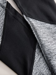 Grey Marl Sports Dry Tech Tummy Control High Waist Full Length Legging - Image 12 of 12