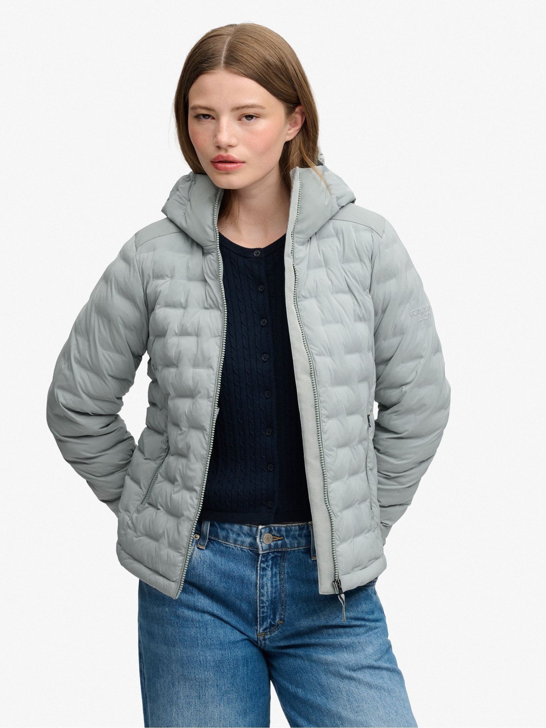 Superdry Women's Gris Puffer Jacket Heat Weld - Image 2