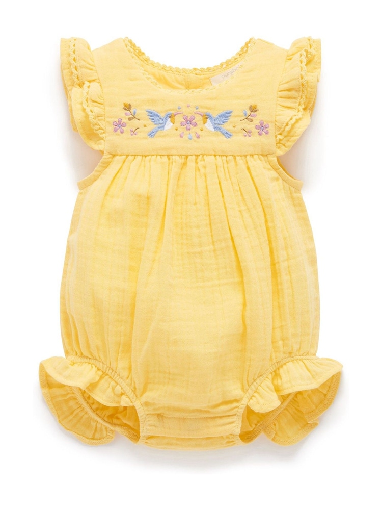 Purebaby בגד גוף רקום - תמונה 2 מתוך 5 Purebaby בגד גוף רקום - תמונה 2 מתוך 5