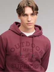 Superdry Purple Outdoor Icon Hoodie - Image 4 of 4