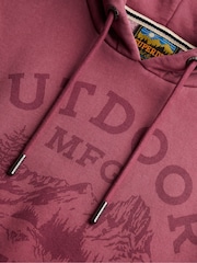 Superdry Purple Outdoor Icon Hoodie - Image 6 of 6