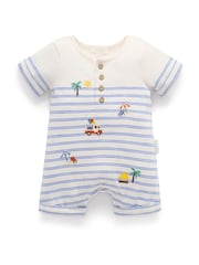 Purebaby Blue Resort Growsuit Rompersuit - Image 2 of 5