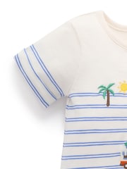 Purebaby Blue Resort Growsuit Rompersuit - Image 4 of 5