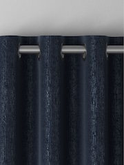 Navy Blue Chenille Made to Measure Curtains - Image 7 of 9