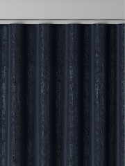 Navy Blue Chenille Made to Measure Curtains - Image 8 of 9