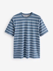 Blue Stripe/Grey Textured Short Pyjama Set - Image 7 of 9