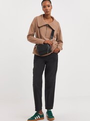 JD Williams Brown Ottoman Half Zip Sweatshirt - Image 3 of 4