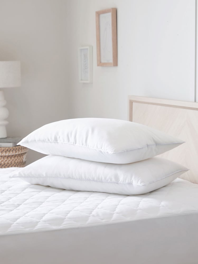 Set of 2 Sleep In Silk Medium 100% Cotton Pillows - Image 1 of 3