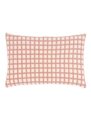 Furn Pink Softie Grid Quilted Fibre Filled Cushion - Image 2 of 4