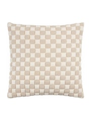 Furn Natural Softie Checkerboard Quilted Fibre Filled Cushion - Image 2 of 4