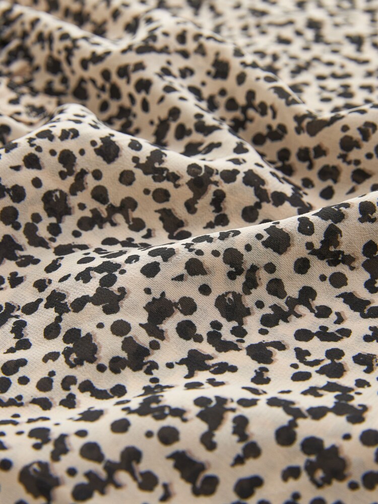 Animal Print Long Sleeve Ruffle Blouse - Image 7 of 7