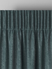 Teal Green Chenille Made to Measure Curtains - Image 6 of 9