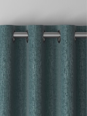 Teal Green Chenille Made to Measure Curtains - Image 7 of 9