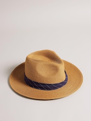 Ted Baker Hurrca Tan Brown Straw Hat - Image 1 of 4