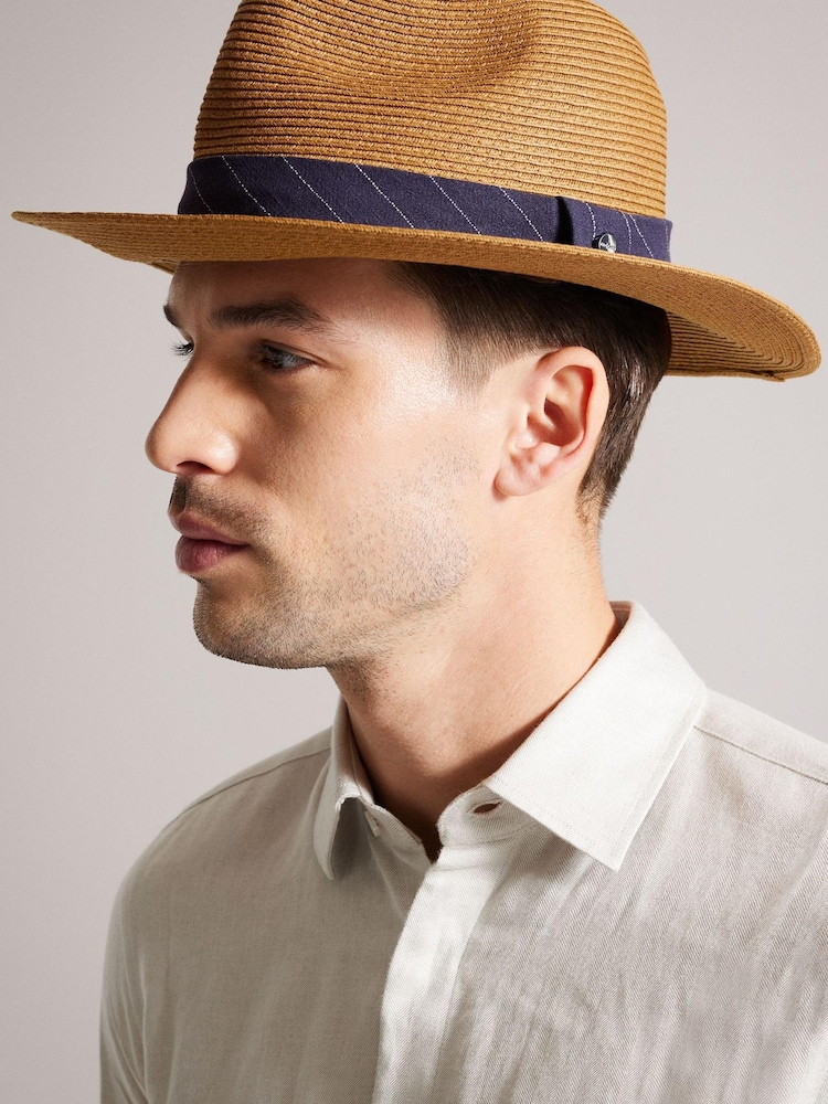 Ted Baker Hurrca Tan Brown Straw Hat - Image 4 of 4