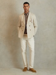 Reiss Cinder Viscount Slim Fit Mercerised Cotton Jersey Shirt - Image 3 of 5