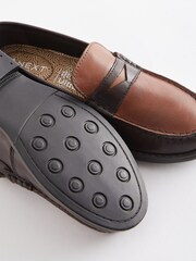 Tan Brown Smart Leather Loafers - Image 5 of 5