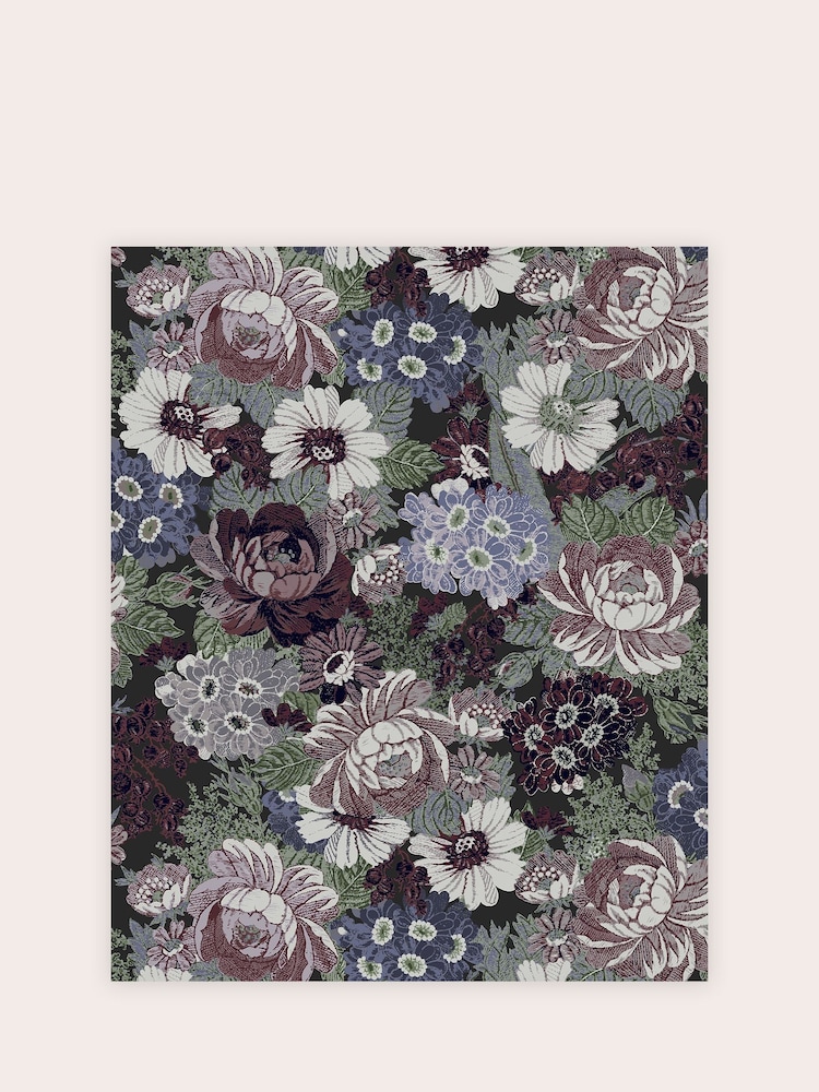 Laura Ashley Blackberry Purple Honnington Peonies A4 Wallpaper Sample - Image 2 of 2