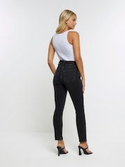 River Island Black Slim Straight Non - Stretch Jeans - Image 3 of 6