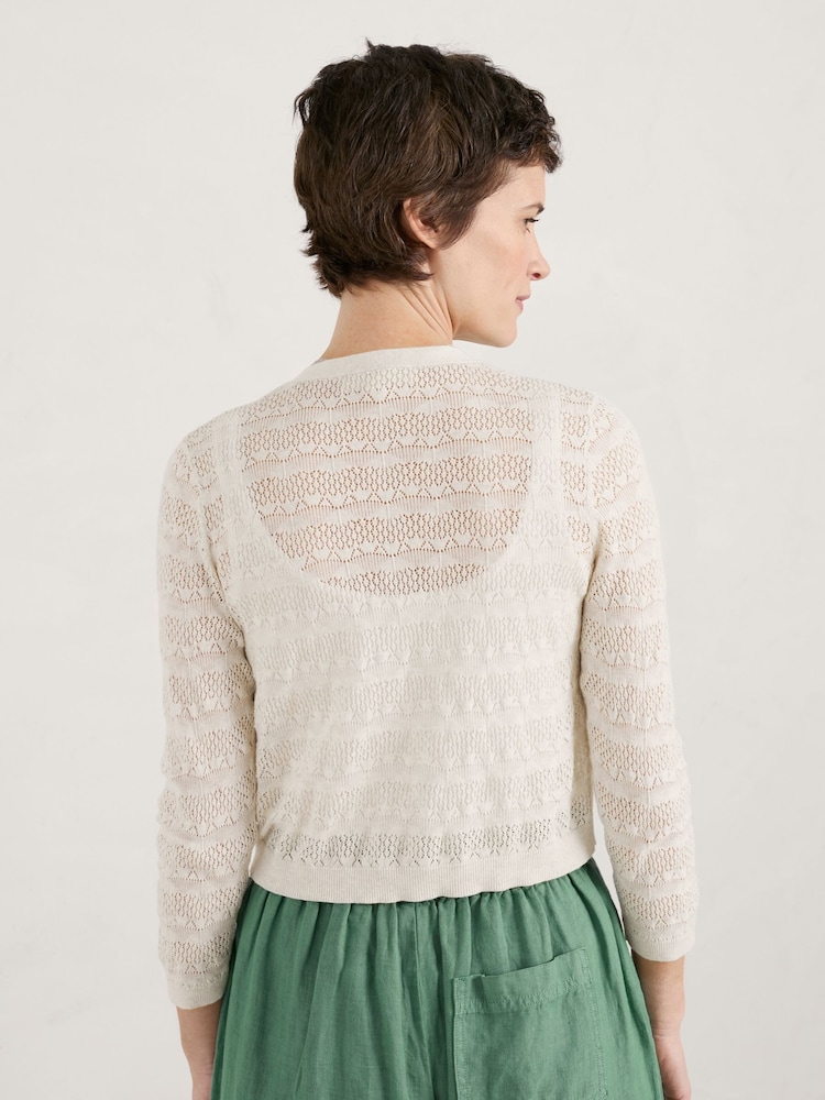Seasalt Cornwall Natural Sweet Day Cotton Cardigan - Image 2 of 5 Seasalt Cornwall Natural Sweet Day Cotton Cardigan - Image 2 of 5