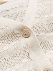 Seasalt Cornwall Natural Sweet Day Cotton Cardigan - Image 5 of 5