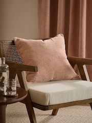 Yard Cotta Heath Washed Velvet Textured Fibre Filled Cushion - Image 1 of 3