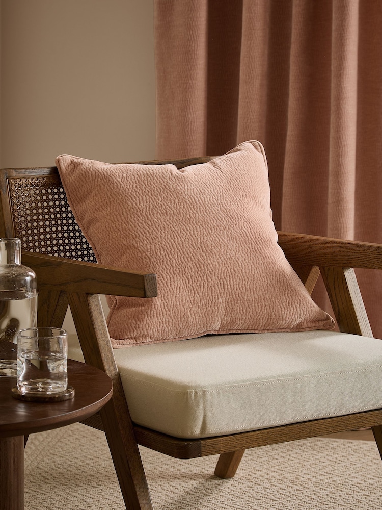 Yard Cotta Heath Washed Velvet Textured Fibre Filled Cushion - Image 1 of 3 Yard Cotta Heath Washed Velvet Textured Fibre Filled Cushion - Image 1 of 3