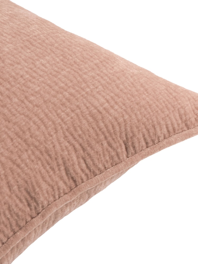 Yard Cotta Heath Washed Velvet Textured Fibre Filled Cushion - Image 3 of 3 Yard Cotta Heath Washed Velvet Textured Fibre Filled Cushion - Image 3 of 3