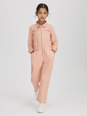 Reiss Pink Penelope 9-13 yrs Denim Jumpsuit - Image 3 of 6