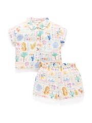 Purebaby Postcards Top & Shorts Set - Imagen 2 de 5