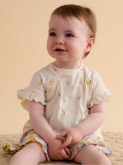 Purebaby Pink Fruity Top & Shorts Set - Image 1 of 6