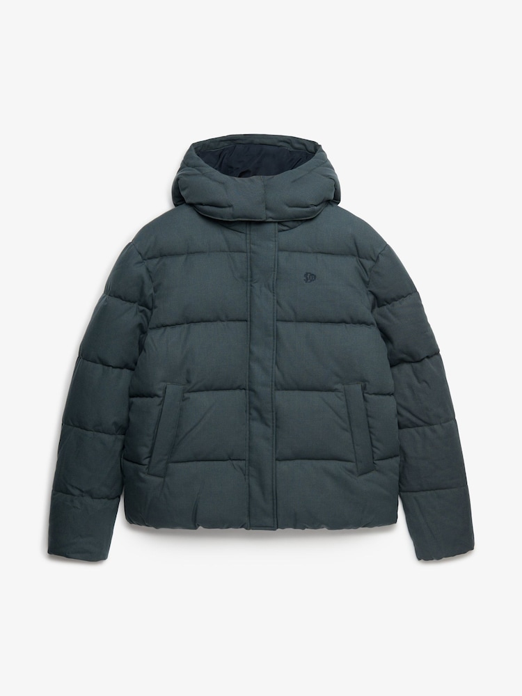 Superdry Blue Premium Puffer Jacket - Image 7 of 7 Superdry Blue Premium Puffer Jacket - Image 7 of 7