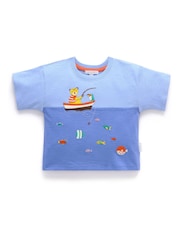 Purebaby חולצת טי בגזרה נינוחה, דגם Ocean - תמונה 1 מתוך 5