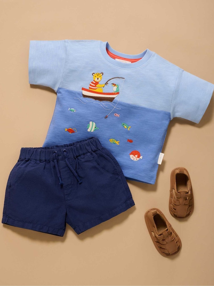 Purebaby חולצת טי בגזרה נינוחה, דגם Ocean - תמונה 2 מתוך 5 Purebaby חולצת טי בגזרה נינוחה, דגם Ocean - תמונה 2 מתוך 5
