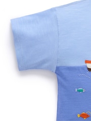 Purebaby חולצת טי בגזרה נינוחה, דגם Ocean - תמונה 4 מתוך 5