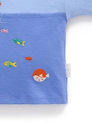 Purebaby חולצת טי בגזרה נינוחה, דגם Ocean - תמונה 5 מתוך 5