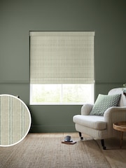 Emily Bond Sage Green George Stripe Made to Measure Roman Blinds - Image 1 of 5