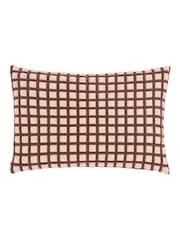 Furn Chocolate Sand Softie Grid Quilted Fibre Filled Cushion - Image 2 of 4