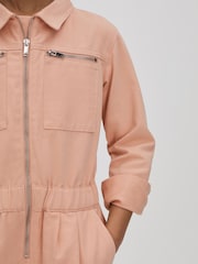 Reiss Pink Penelope 13-14 yrs Denim Jumpsuit - Image 4 of 6